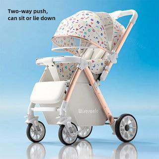 Lightweight baby stroller, high landscape stroller,can sit or lie down in both directions,suitable for babies aged 0-5 years old