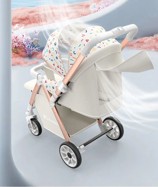 Lightweight baby stroller, high landscape stroller,can sit or lie down in both directions,suitable for babies aged 0-5 years old