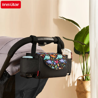 Insular Baby Diaper Bag with Milk Bottle Insulation Mummy Storage Stroller Accessories - Essential Collection for Baby Care