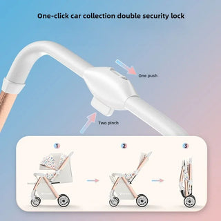 Lightweight baby stroller, high landscape stroller,can sit or lie down in both directions,suitable for babies aged 0-5 years old