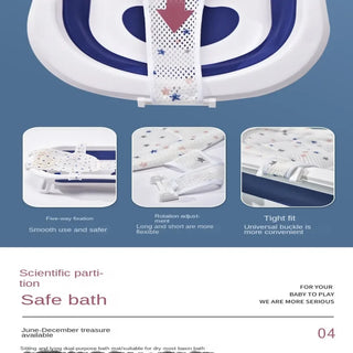 Cross-shaped Newborn Baby Bath Cushion Adjustable Anti-slip Baby Bath Net Mat Baby Bathtub Pillow Foldable Children Bathtub
