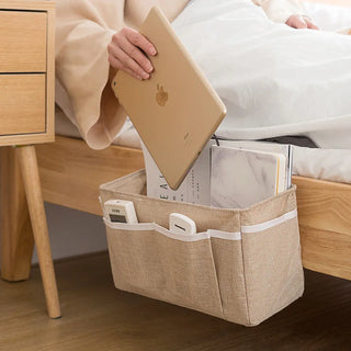 Essentials Multipurpose Baby Bed Organizer Hanging Diaper Toy TissuCanvas Baby Crib Organizer Bed Hanging Storage Bag For Baby