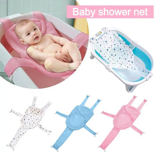Cross-shaped Newborn Baby Bath Cushion Adjustable Anti-slip Baby Bath Net Mat Baby Bathtub Pillow Foldable Children Bathtub