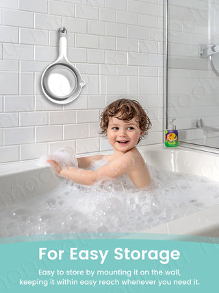 Baby Bath Rinsing Cup, Large Capacity Anti-Slip & Hangable Shampoo Helper for Mess-Free Hair Wash