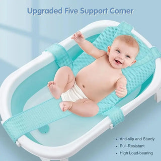 Cross-shaped Newborn Baby Bath Cushion Adjustable Anti-slip Baby Bath Net Mat Baby Bathtub Pillow Foldable Children Bathtub