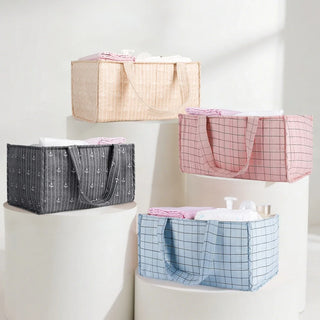 Diaper Caddy Organizer with Removable Dividers Large Capacity Storage Basket Tote for Baby Essentials Nursery Living Room Travel