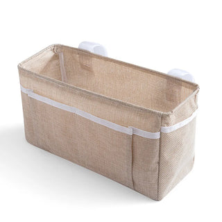 Essentials Multipurpose Baby Bed Organizer Hanging Diaper Toy TissuCanvas Baby Crib Organizer Bed Hanging Storage Bag For Baby