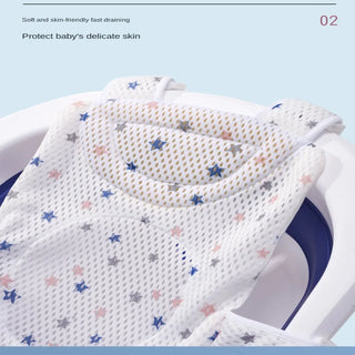 Cross-shaped Newborn Baby Bath Cushion Adjustable Anti-slip Baby Bath Net Mat Baby Bathtub Pillow Foldable Children Bathtub