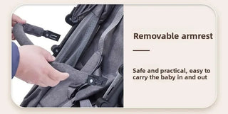 3-in-1 High-view Baby Stroller with Car Seat Foldable, Adjustable Backrest, Two-way Portable Shock-absorbing Baby Stroller